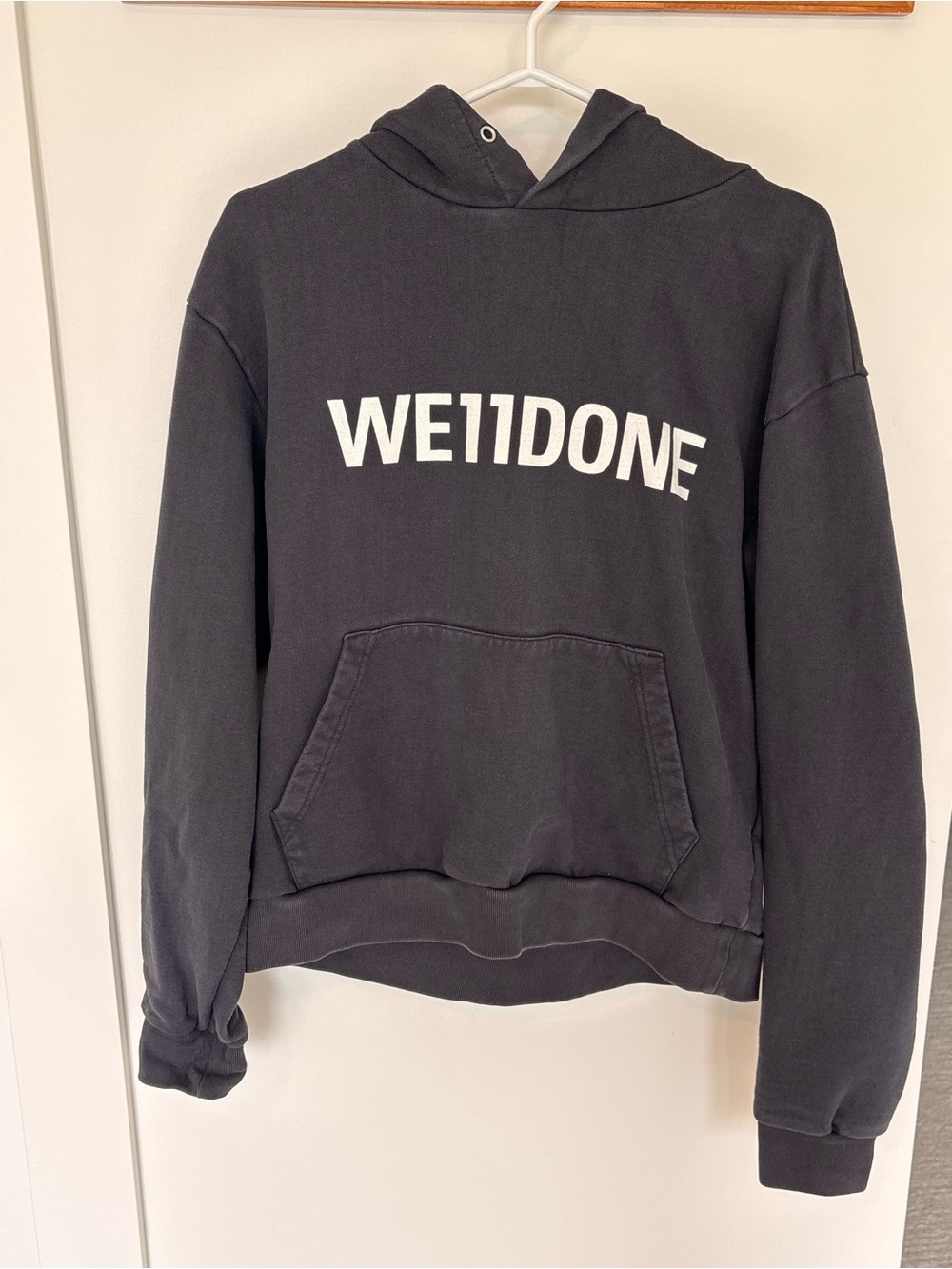 WE11DONE Black Logo Hoodie